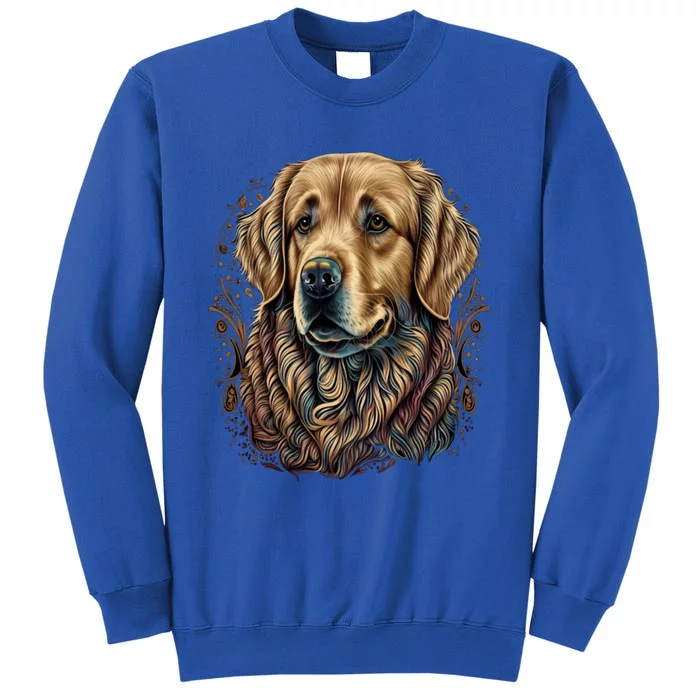 Dog Trainer Dala Art Golden Retriever Gift Tall Sweatshirt