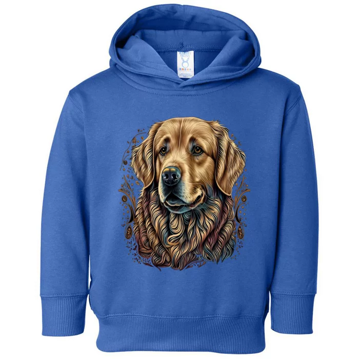 Dog Trainer Dala Art Golden Retriever Gift Toddler Hoodie