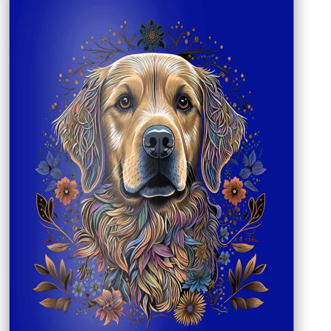 Dog Trainer Dala Art Golden Retriever Cute Gift Poster