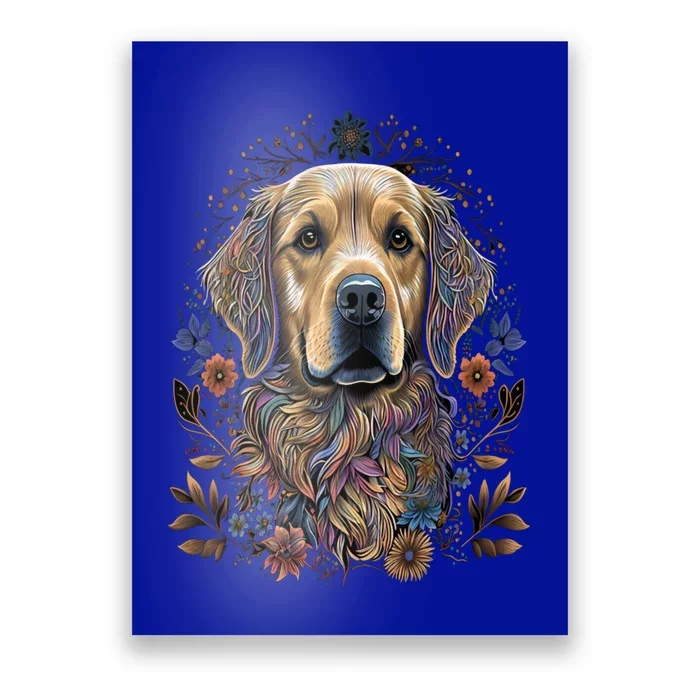 Dog Trainer Dala Art Golden Retriever Cute Gift Poster