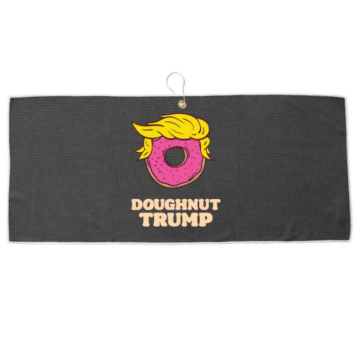 Donald Trump Doughnut Funny Humor Pun Donut Lover Large Microfiber Waffle Golf Towel