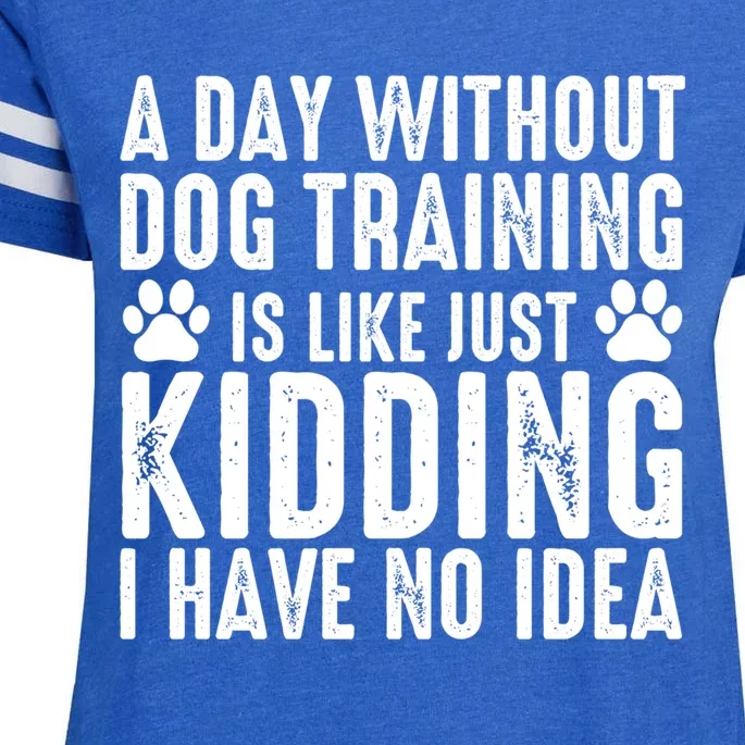 Dog Trainer Dog Coach Training Dogs Funny Dog Trainer Gift Enza Ladies Jersey Football T-Shirt