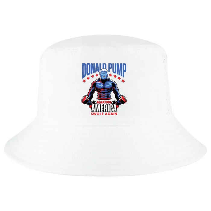 Donald Trump Election 2024 Donald Pump Make America Swole Again Cool Comfort Performance Bucket Hat