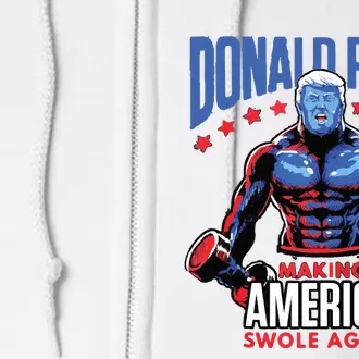 Donald Trump Election 2024 Donald Pump Make America Swole Again Full Zip Hoodie