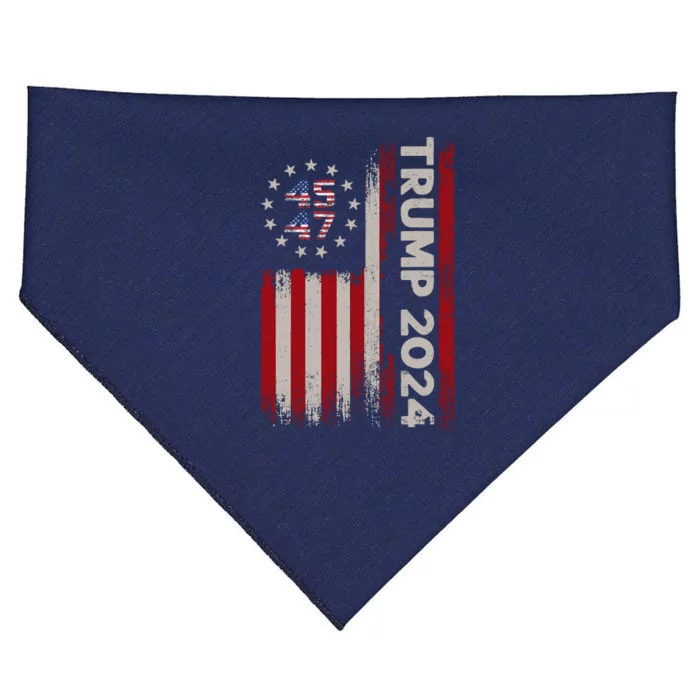 Donald Trump Election 2024 USA-Made Doggie Bandana