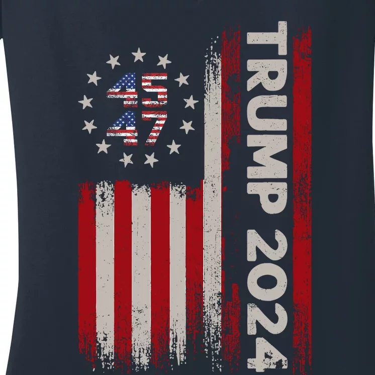 Donald Trump Election 2024 Women's V-Neck T-Shirt