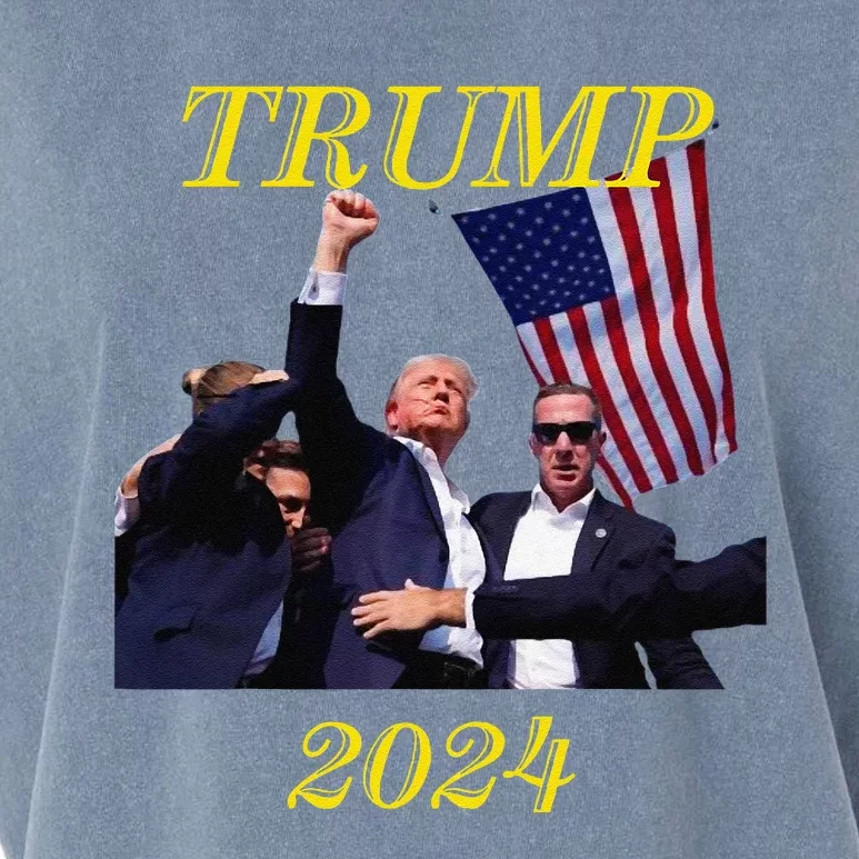 Donald Trump Election Rally 2024 Survived Assassination Shot Garment-Dyed Women's Muscle Tee