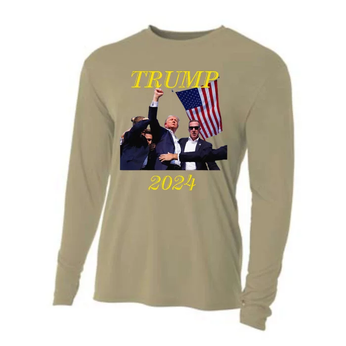 Donald Trump Election Rally 2024 Survived Assassination Shot Cooling Performance Long Sleeve Crew