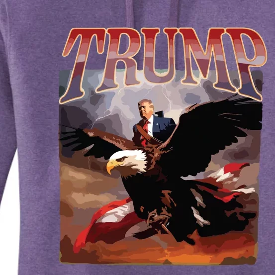 Donald Trump Eagle Usa President 2024 Take America Back Maga Women's Pullover Hoodie