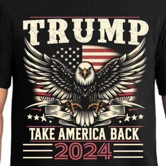 Donald Trump Eagle Usa President 2024 Take America Back Maga Gift Pajama Set