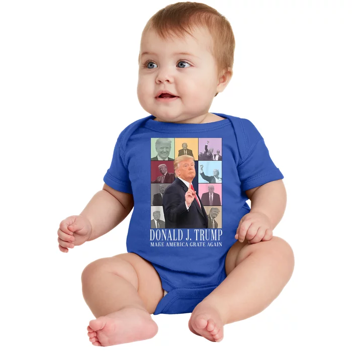 Donald Trump Era Funny Music Vote Trump For President 2024 Baby Bodysuit