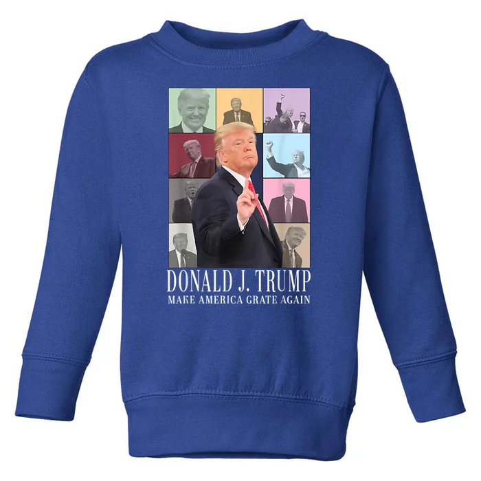 Donald Trump Era Funny Music Vote Trump For President 2024 Toddler Sweatshirt