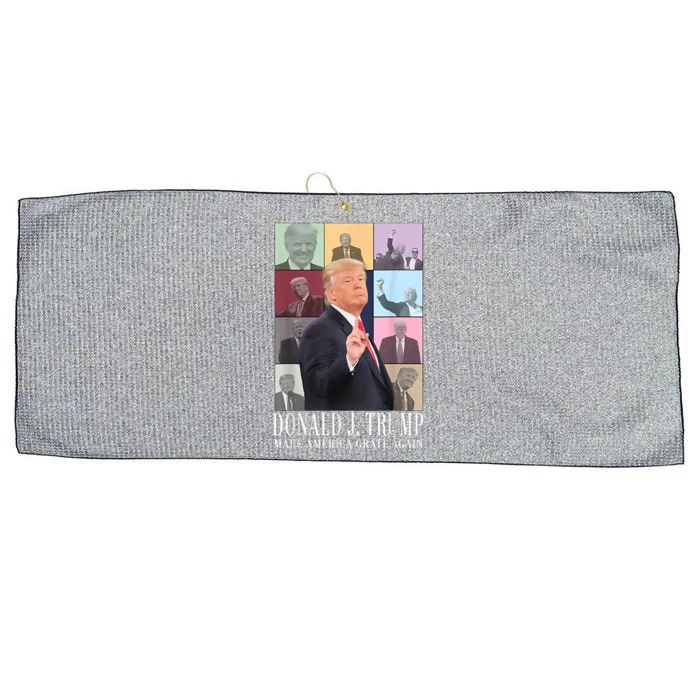 Donald Trump Era Funny Music Vote Trump For President 2024 Large Microfiber Waffle Golf Towel