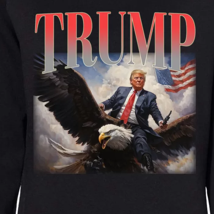 Donald Trump Eagle Usa Maga Womens California Wash Sweatshirt