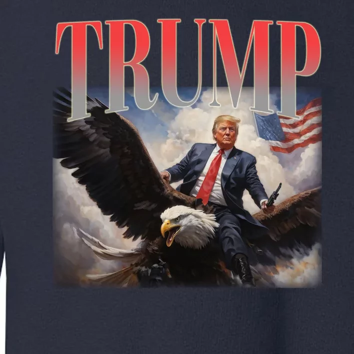 Donald Trump Eagle Usa Maga Toddler Sweatshirt