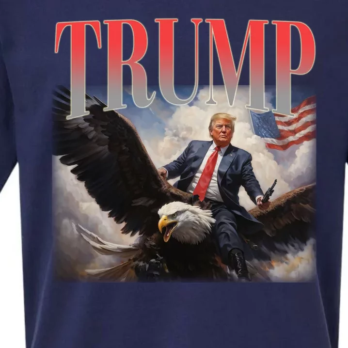 Donald Trump Eagle Usa Maga Sueded Cloud Jersey T-Shirt