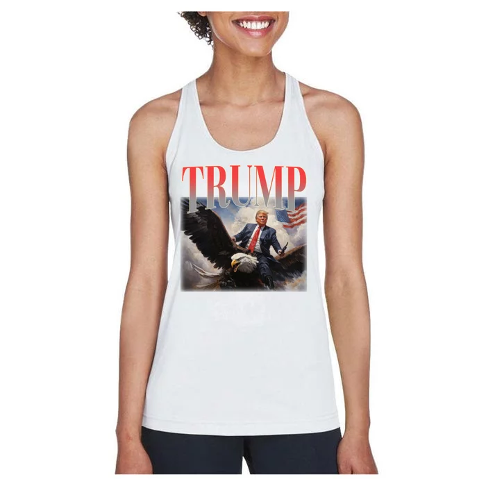 Donald Trump Eagle Usa Maga Women's Racerback Tank