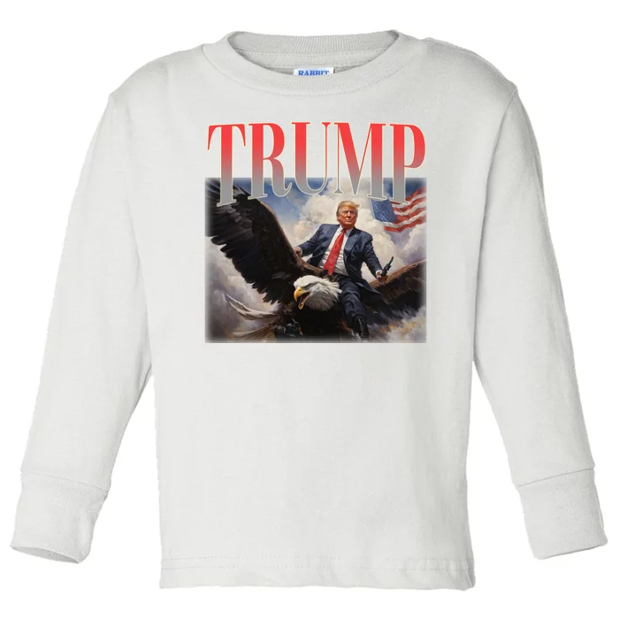 Donald Trump Eagle Usa Maga Toddler Long Sleeve Shirt