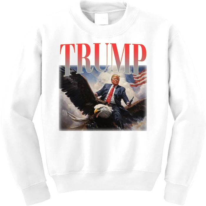 Donald Trump Eagle Usa Maga Kids Sweatshirt