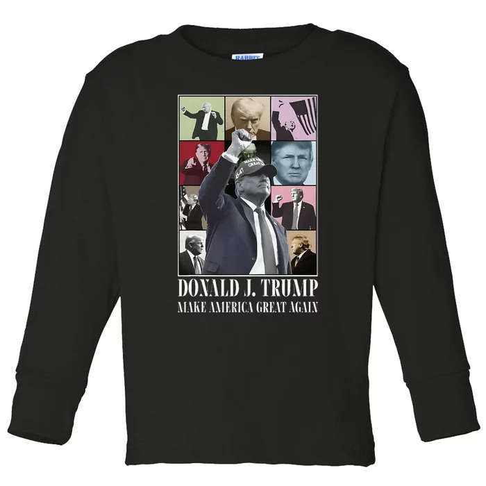 Donald Trump Eras Gift Toddler Long Sleeve Shirt