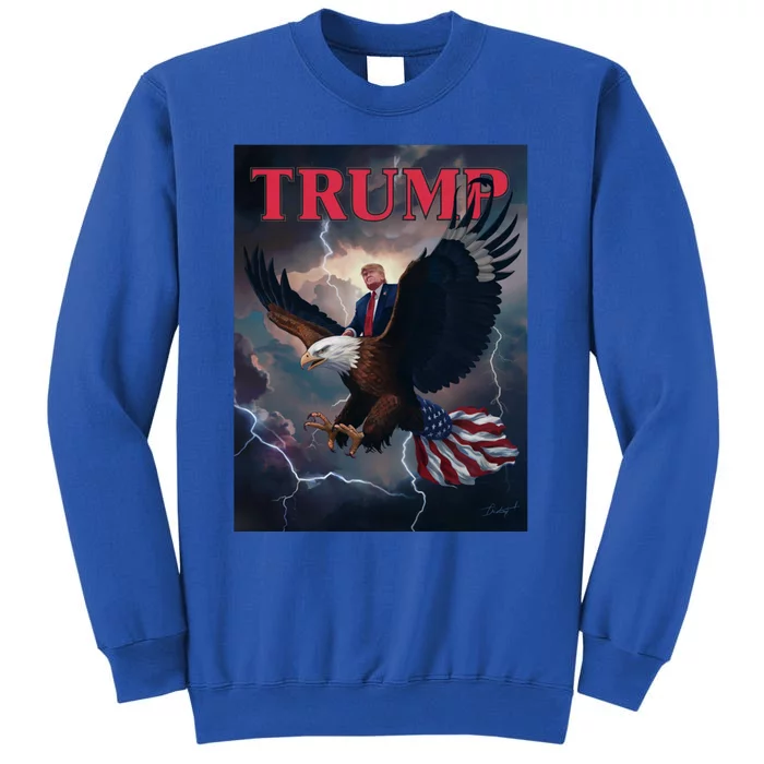 Donald Trump Eagle Usa President 2024 Take America Back Maga Funny Gift Tall Sweatshirt