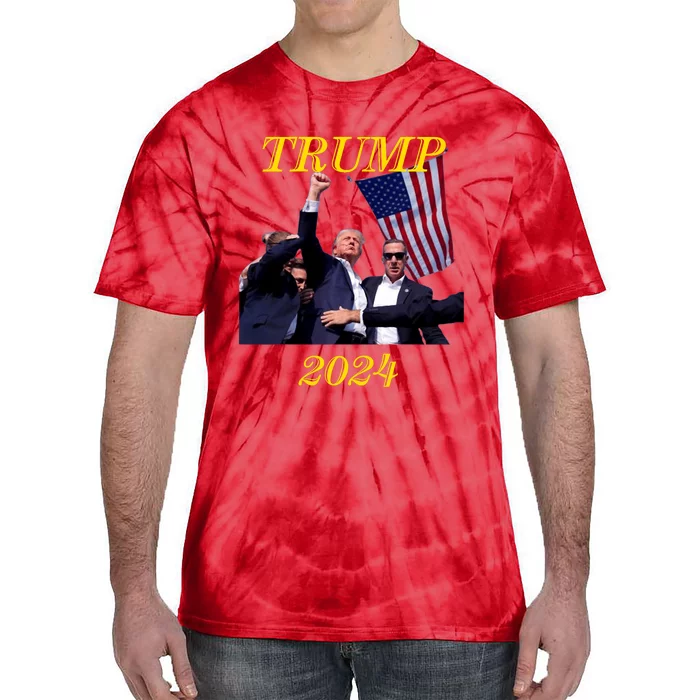 Donald Trump Election Rally 2024 Survived Assassination Shot Tie-Dye T-Shirt