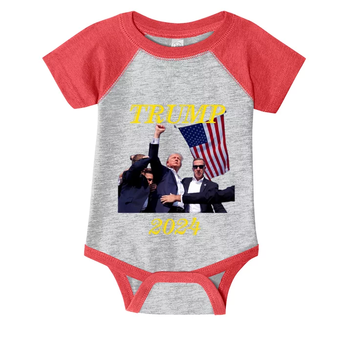 Donald Trump Election Rally 2024 Survived Assassination Shot Infant Baby Jersey Bodysuit