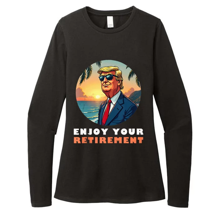 Donald Trump Enjoy Your Retirement Retiree Retired Trump Womens CVC Long Sleeve Shirt