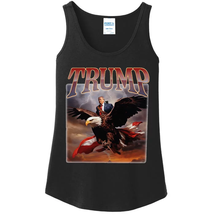 Donald Trump Eagle Usa President 2024 Take America Back Maga Ladies Essential Tank