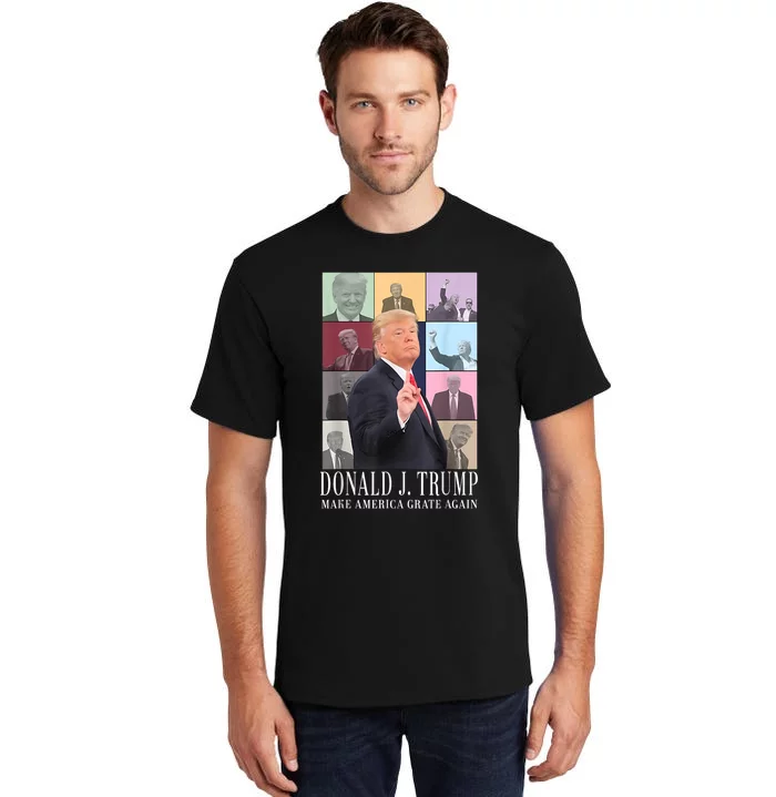 Donald Trump Era Funny Music Vote Trump For President 2024 Tall T-Shirt