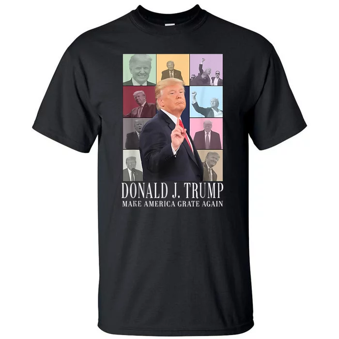 Donald Trump Era Funny Music Vote Trump For President 2024 Tall T-Shirt