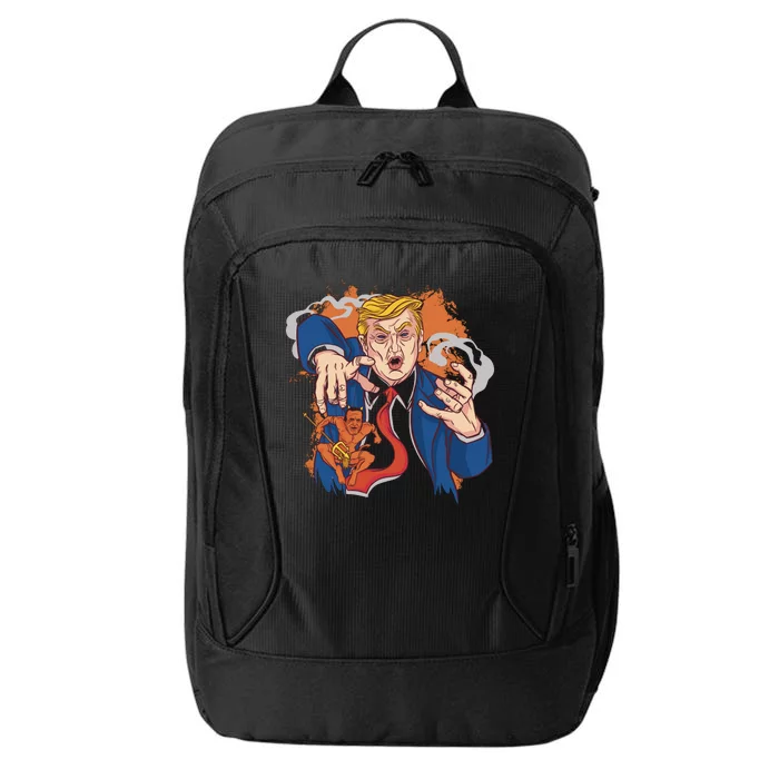 Donald Trump Evil Biden City Backpack