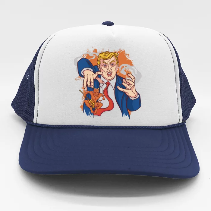 Donald Trump Evil Biden Trucker Hat