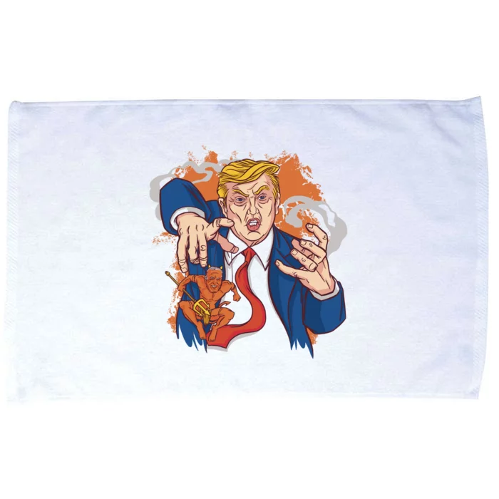 Donald Trump Evil Biden Microfiber Hand Towel