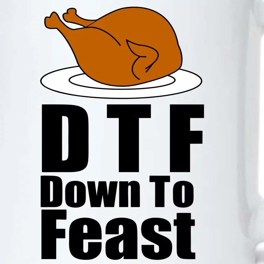 DTF Down To Feast Funny Thanksgiving Black Color Changing Mug