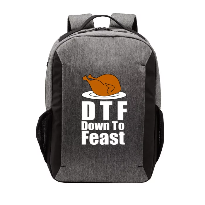 DTF Down To Feast Funny Thanksgiving Vector Backpack