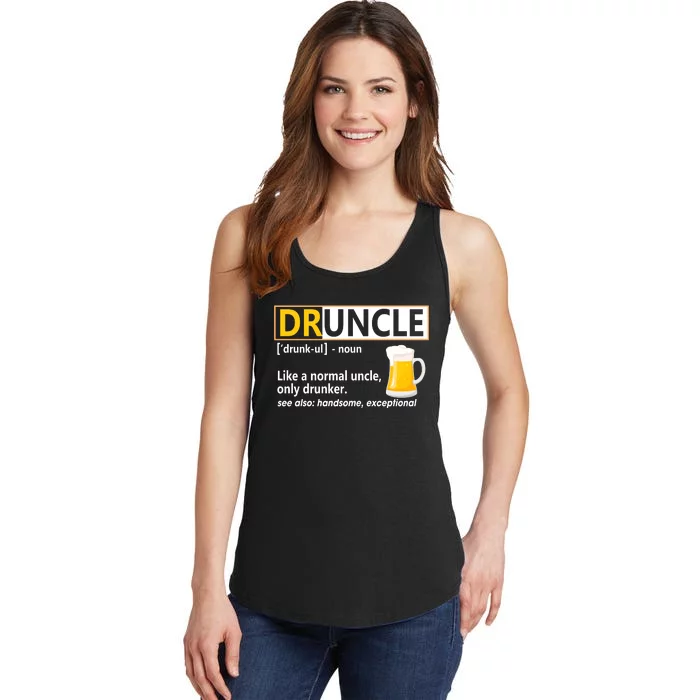 Druncle Tee For The Best Uncle Druncle Definition Ladies Essential Tank