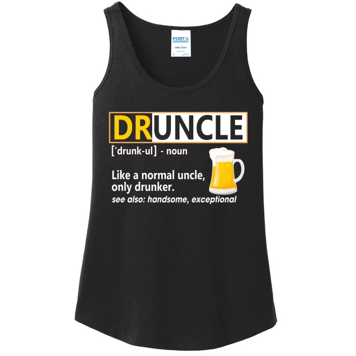 Druncle Tee For The Best Uncle Druncle Definition Ladies Essential Tank