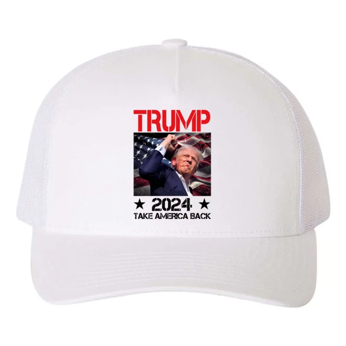 Donald Trump Fist Pump Take America Back 2024 Usa Yupoong Adult 5-Panel Trucker Hat