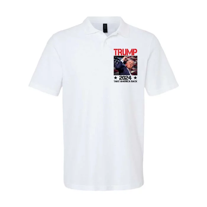 Donald Trump Fist Pump Take America Back 2024 Usa Softstyle Adult Sport Polo