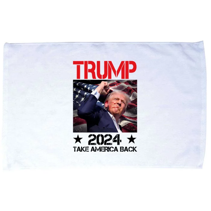 Donald Trump Fist Pump Take America Back 2024 Usa Microfiber Hand Towel