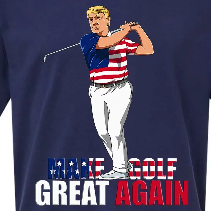 Donald Trump Funny Golf Gift Sueded Cloud Jersey T-Shirt