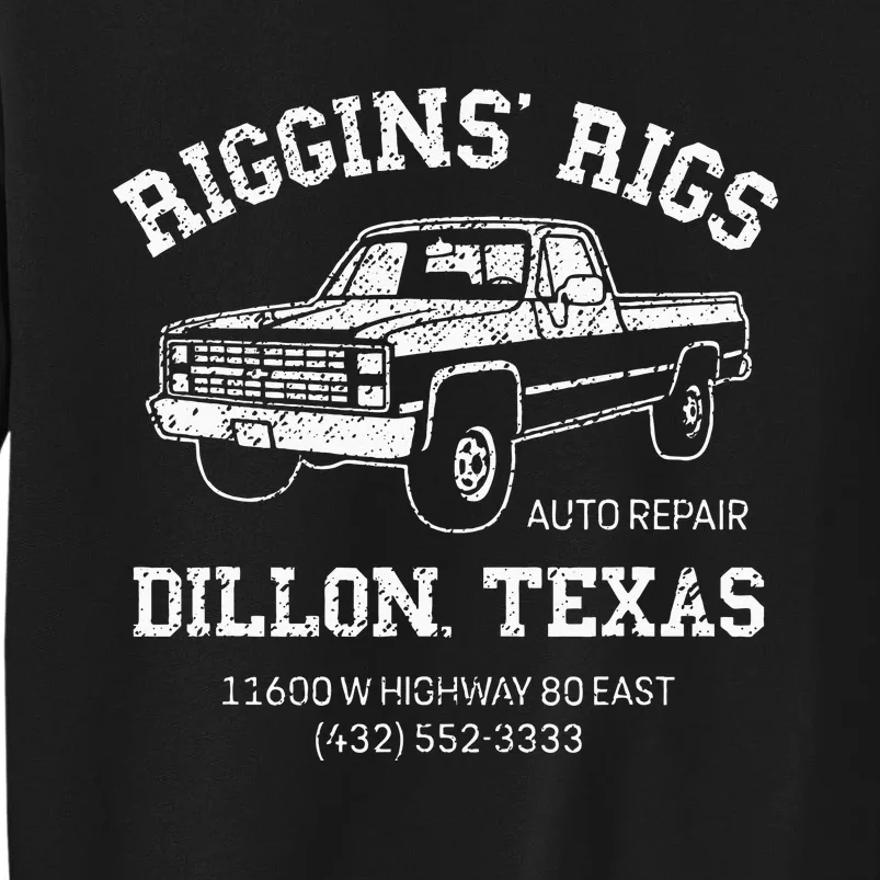 Dillon Texas Football Fan Auto Repair Riggins Rigs Tall Sweatshirt