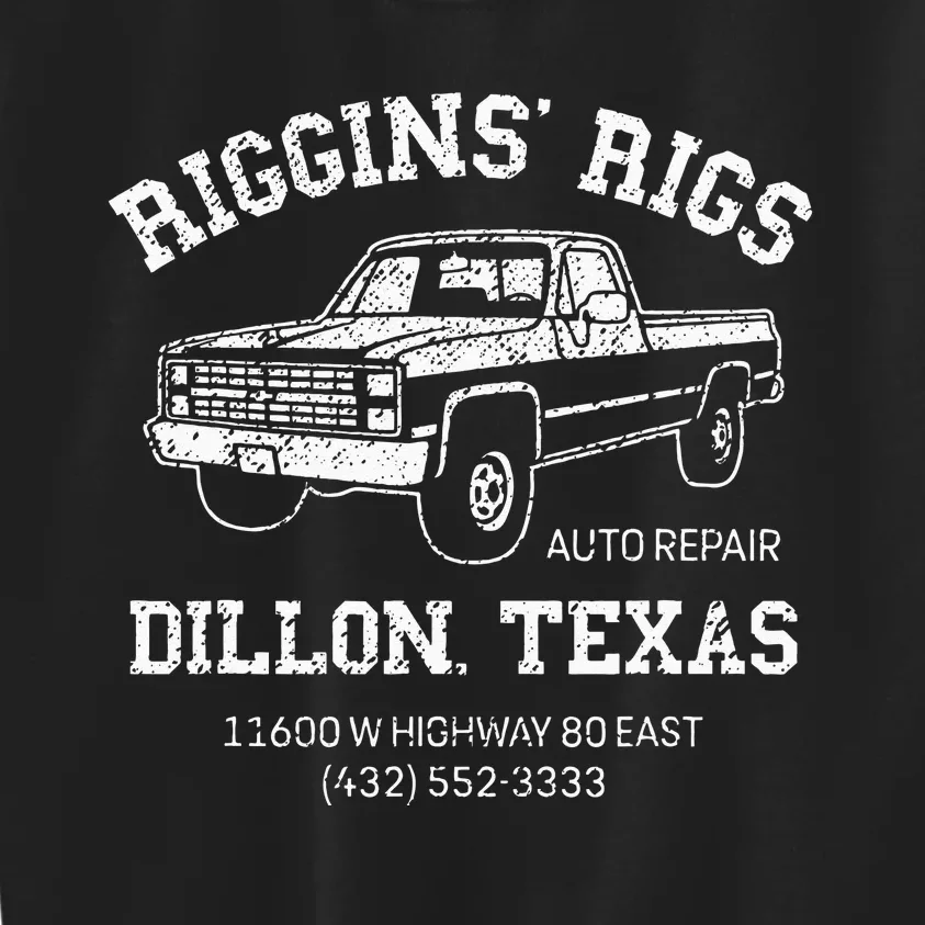 Dillon Texas Football Fan Auto Repair Riggins Rigs Kids Sweatshirt