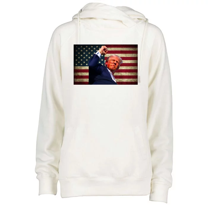 Donald Trump Field Attempt Fight For Freedom Meaningful Gift Womens Funnel Neck Pullover Hood