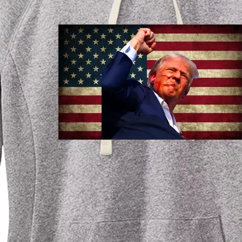 Donald Trump Field Attempt Fight For Freedom Meaningful Gift Women's Fleece Hoodie