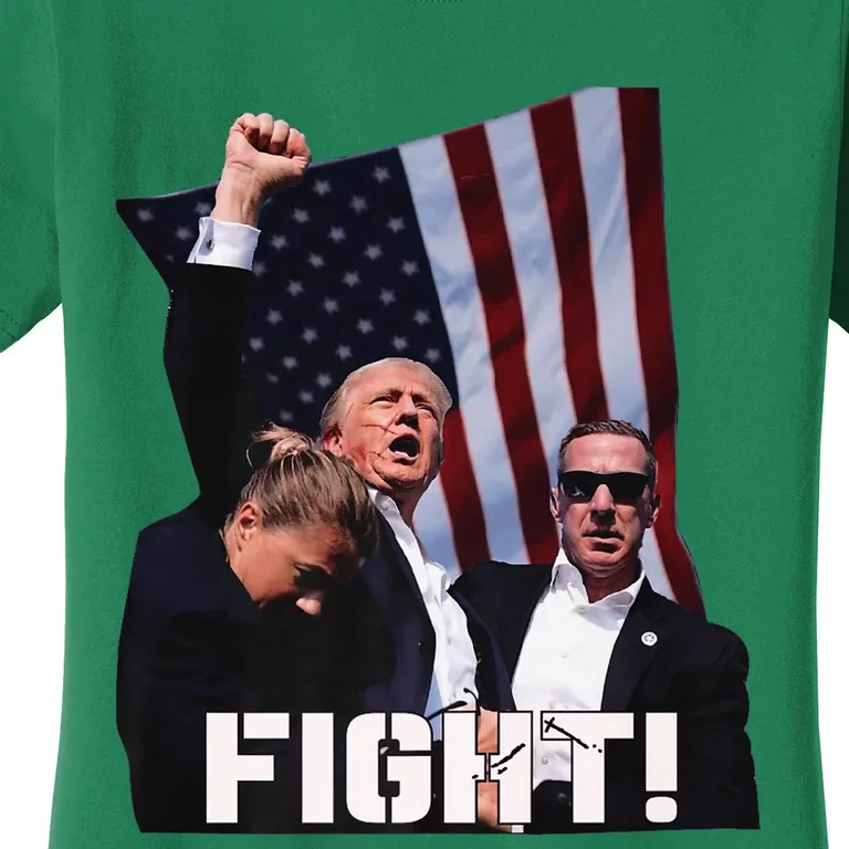 Donald Trump Fight Fighting Fighters Supporters Americans Women's T-Shirt