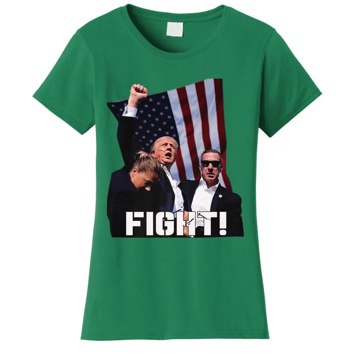 Donald Trump Fight Fighting Fighters Supporters Americans Women's T-Shirt