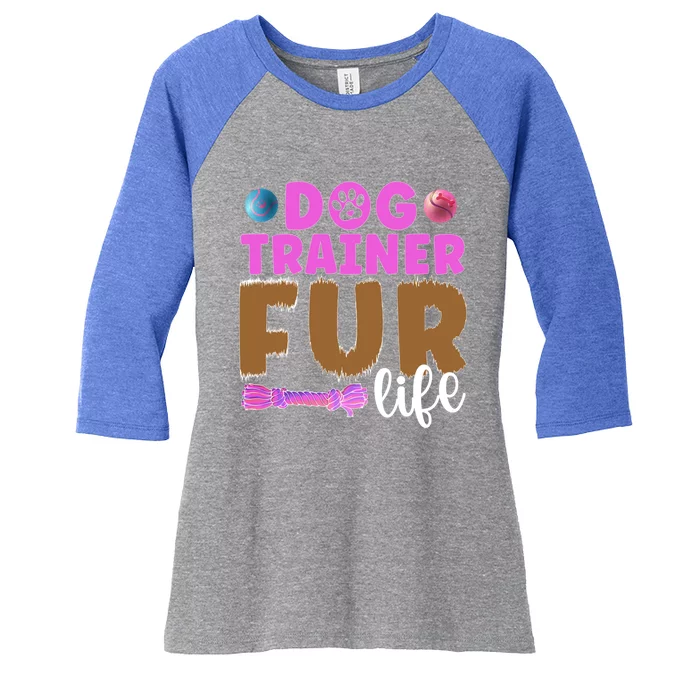 Dog Trainer Fur Life Dog Training Cute Gift Women's Tri-Blend 3/4-Sleeve Raglan Shirt