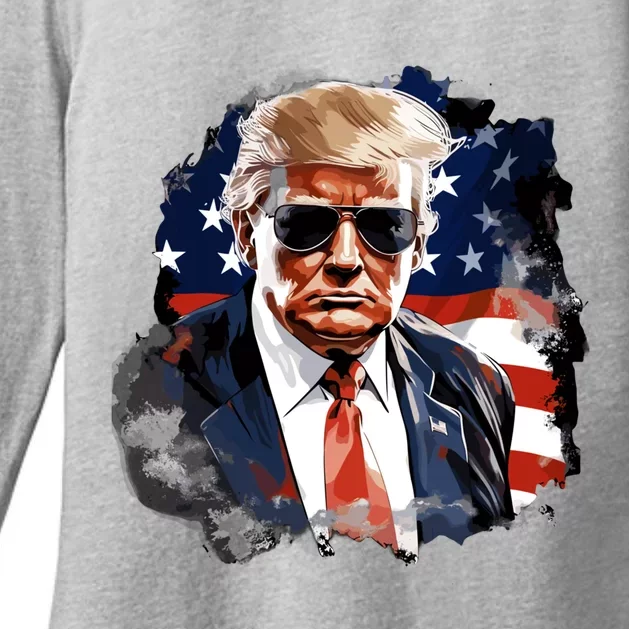 Donald Trump For President 2024 Gift Womens CVC Long Sleeve Shirt